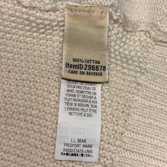 LL Bean Women's Cable Knit Toggle Cardigan size XL - Picture 3 of 6